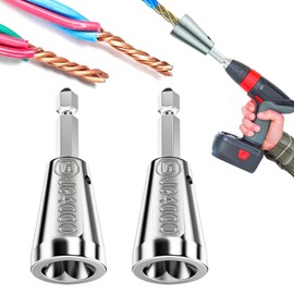 Wire Twister Tool for Drill, 2026 Upgrades Wire Nut Twister for Drill Profession Electricians Tool, 6MM Hex Shank Cable Wire Twisting Tool Wire Twister Wire Connector for 9-22 AWG (2pcs)