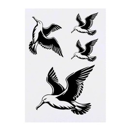 Azeeda 4 x 'Fliegender Albatros' Temporäre Tattoos - Wasserfest, Hautfreundlich & Ungiftig · Transfers in Verschiedenen Größen (TO00083142)