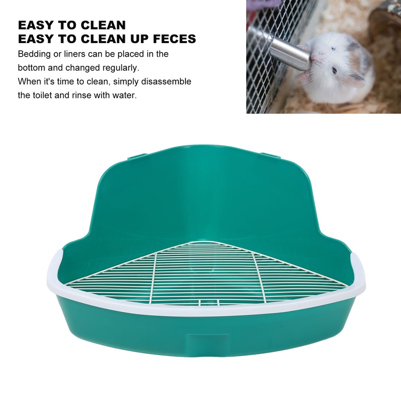 Small Animal Litter Box Fanshaped Rabbit Corner Toilet Box Potty