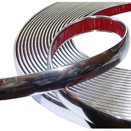 Aerzetix: 20 mm 4.5 m Tape Strips Chrome Nickel Silver Colour