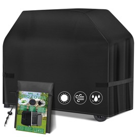 SPGOOD Barbecue Cover Weatherproof 420D Oxford Fabric Grill Cover Gas Grill Waterproof Dustproof Protective Cover Tarpaulin Tear-Resistant BBQ Cover Universal 165 x 71 x 122 cm