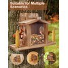 Squirrel Feeder for Outside, Durable Wooden Squirrel Feeder Platform, Funny