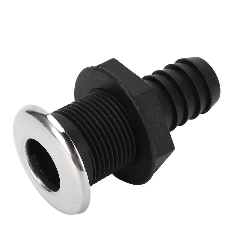 25mm Thru Hull Fitting Nylon Impact Resistance Leakproof Long Lasting