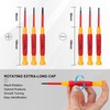 HAUTMEC 6Pcs Precision Screwdriver Set, Mini Insulated Screwdriver with Slotted