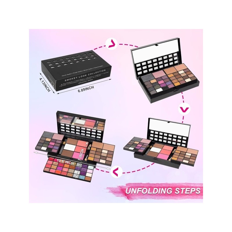 All-In-One /Make Up/Gifts/Kit/-/Color/Combination/-/36Pcs/LIP GLOSS/Blusher/3PCS/Concealer/4Pcs/Cont