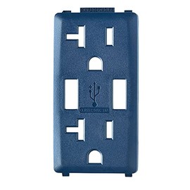 Leviton Rich Navy Color Change Kit for Renu 20A USB Charger/Tamper-Resistant Receptacle/Outlet, RKAA2-RN, Rich Navy