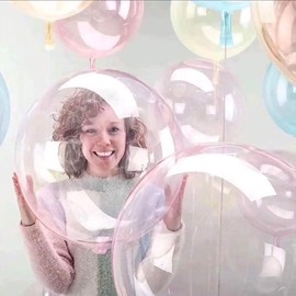 18 Inch Helium Bobo Balloons for LED Bobo Balloons LED Light Up Balloons for Christmas,Wedding,Birthday Party Decorations(Lavender,10 Pack, Led String Not Included)