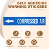sourcing map Self-Stick "COMPRESSED AIR" Sticker Pipe Flow Arrow Marker