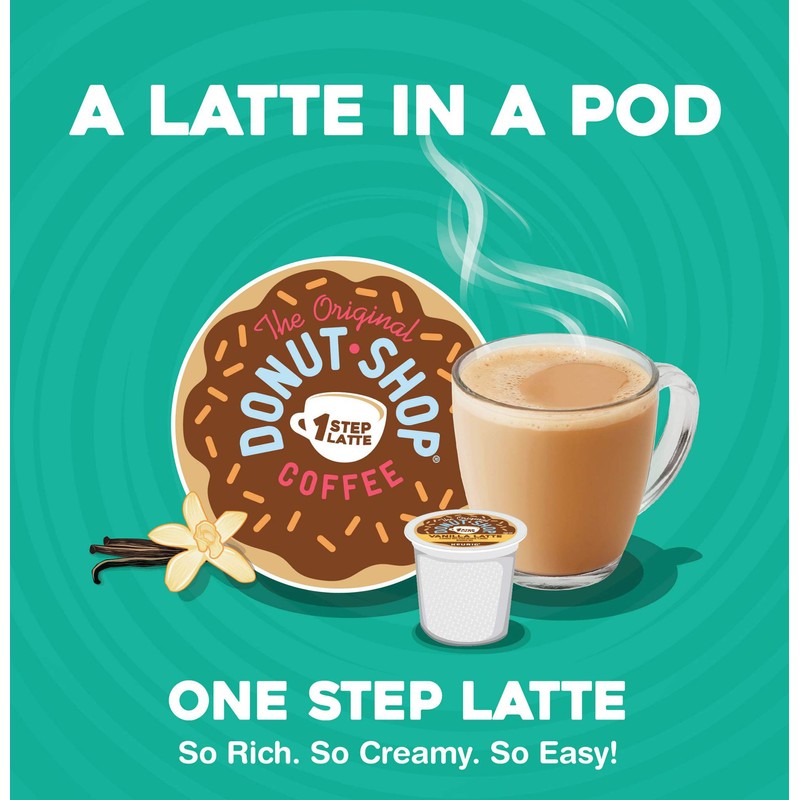 The Original Donut Shop Vanilla Latte, Single-Serve Keurig K-Cup Pods,