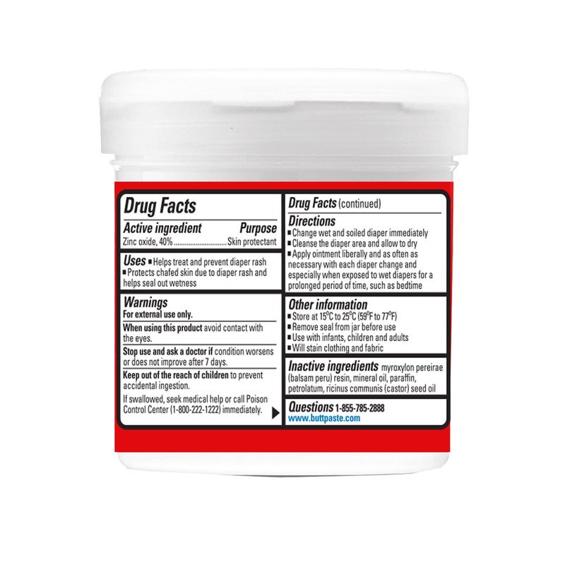 Boudreaux's Butt Paste Maximum Strength Diaper Rash Cream, Ointment for
