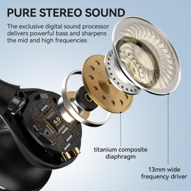 Oraolo Open Ear Headphones, Bluetooth 5.4 Wireless Earbuds with Stereo Sound, ENC Clear Call, 21H Playtime, Type-C Charging, Touch Control, IPX6 Waterproof Open Ear Clip-On Earbuds for Outdoor Sports