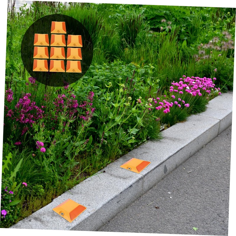 iplusmile 10pcs Reflective Traffic High Visibility Road Reflectors for Pavement