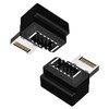 tunghey 2Pack 90 Degree USB Type E Adapter, Up Angle