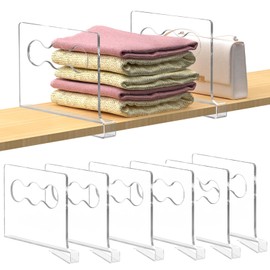 WEITELAI Clear Shelf Dividers, Closet Verticalshelf Dividers for Closet Organization Handbags and Clothes Sweaters (1)