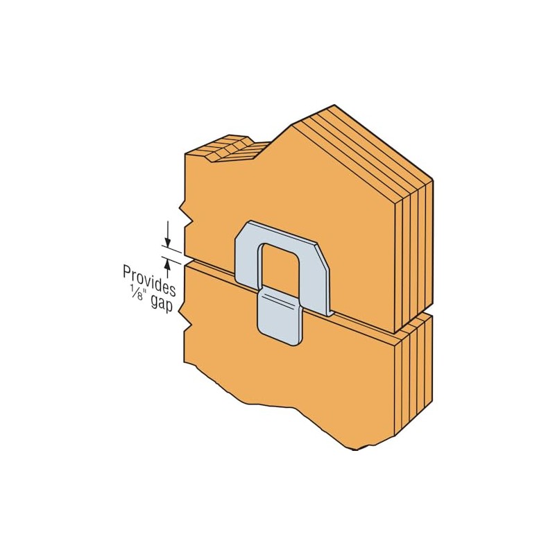 Simpson Strong-Tie PSCL 1/2-20-Gauge Panel Sheathing Clip for 1/2" Plywood