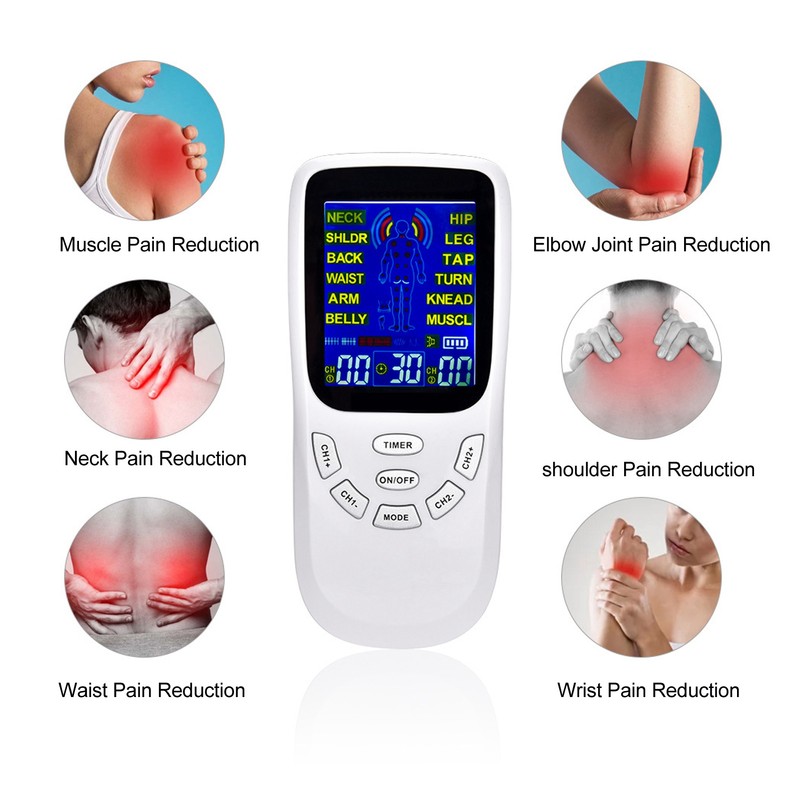 Rechargeable TENS Machine Neck Massaging 12 Modes Micro Current Digital