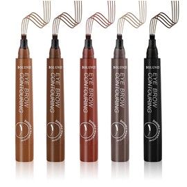 Eyebrow 4d Liquid Eyebrow Pencil No Fall Micro Fork Tip Liquid Long Lasting Natural Eye Makeup Waterproof Cosmetic Makeup Pen 4 Tip Eyebrow,4 Tipped Precise Brow Pen, Tiny My 4 Tip Brow(05#Natural