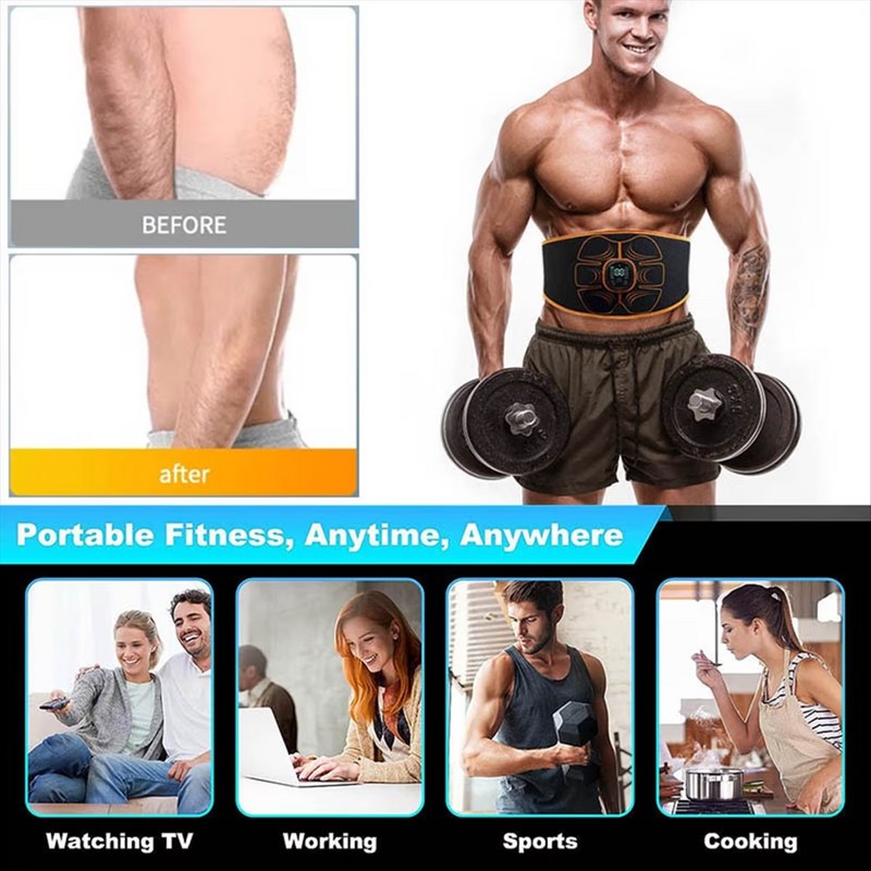 EMS Abdominal Muscle Stimulator – Vibration ABS Trainer & Fitness