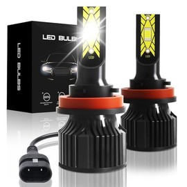 YOLANDA H11 H8 H9 LED Focos para Delantero, 280W 32,000LM 600% Brillo Faros | 6500K Blanco Kits de Conversión, Luz Baja o Niebla Luces, 2 Piezas