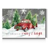 Renditions Gallery Merry & Bright Wall Art, Red Truck and