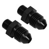 1 Pair AN4 to M8 Oil Cooler Fitting Adapter Black