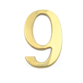 HUBER House Number 6/9 Brass 20 cm I House Numbers for House & Door I House Number XL I House Number Signs in Elegant Brass 3D Design, Glossy