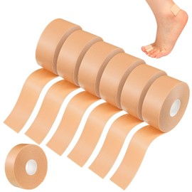 Tondiamo 6 Rolls Tape Adhesive Pads Blister Prevention Toe Tape Anti-wear Heel Pad Foam Waterproof Bandages Patch for Point Shoes Hand Foot Heel Toe Skin Feet Chafing Protector(1 Inch X 4.92 Yards)