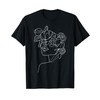 Modern Line Art Woman Face Design Elegant Minimalist T-Shirt
