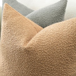 JOTOM Set of 2 Boucle Cushion Covers, Decorative Soft Plain Throw Cushion Cover, Modern Cushion Covers, Sofa Cushion, Decorative Cushion Cover for Living Room, Bedroom Decoration (40 x 60 cm, Sunsets)
