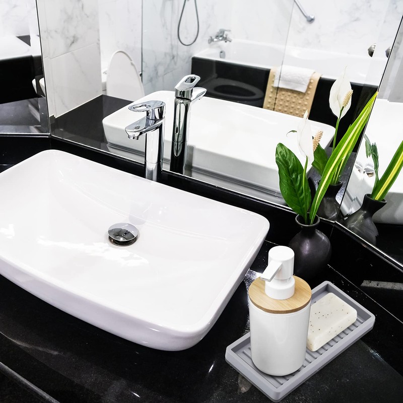 Cheer Collection Soap and Sponge Holder - Silicone Non-Slip Kitchen