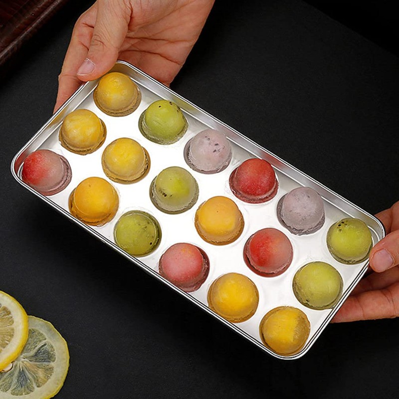 Stainless Steel Ice Mold Reusable Ice Trays Ball Shaped Ice
