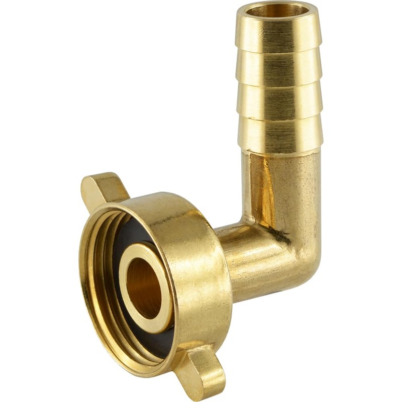 fittingteile Hose Nozzle with Wing Union Nut, Flat Sealing Brass