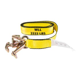 Mytee Products (2 Pack 2" x 8' Recovery Winch Strap w/RTJ Cluster Hook Towing Truck Wrecker Tie Down