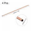 sourcing map Copper Round Tube 3.5mm OD 0.25mm Wall Thickness