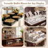 Leinuosen 5 Pcs Large Buffet Risers Set Rectangle Acrylic Display