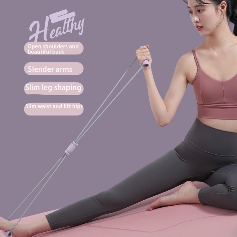 Taoluwin Back Resistance Band, TPE Figure 8 Stretch Band with