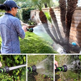 GREEN MOUNT GSFNG98 Garden Hose Nozzle, Fireman's Hose Heavy Duty Nozzle, Premium Constructed Sprayer with Ergonomic Handle for Arthritis