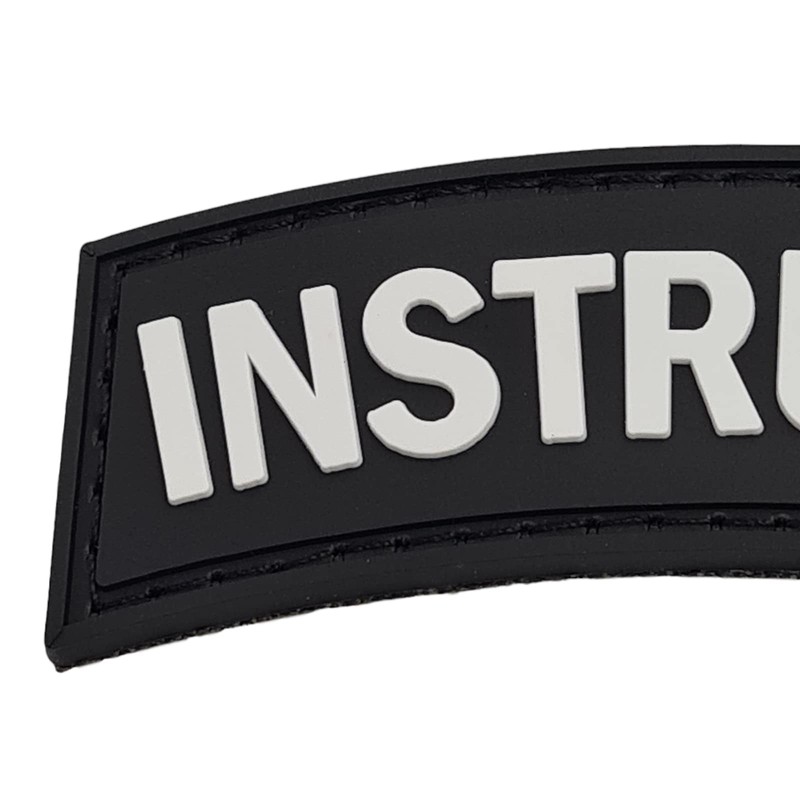 Instructor Tab PVC Patch (Black and White)