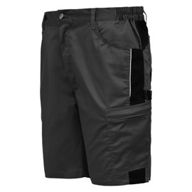 WORK IDEA Men's Stretch Work Shorts with Numerous Pockets and Tool Pockets, black