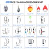 Mingzhe 263pcs Fishing Accessories Set with Tackle Box Including Plier