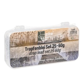 Zite Fishing Tropfenblei Set 14 Stück | Birnenblei Sortiment 25-60 g | Angelblei Grundblei für Süß- und Salzwasser | Robuste Sortierbox inklusive