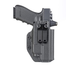 G17 IWB Concealed Carry Holster with Light - Compatible with Glock 17 22 31 w/Tactical Gun Flashlight TLR-7 HL-X/ 7X/ 7A/ 7 & Red Dot Optics Cut - Ideal for Appendix Inside Waistband, Right Hand, BLK