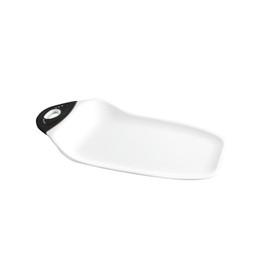 Dexas Chop & Scoop Cutting Board, 6.5 by 10.5 inches, White with Black Handle