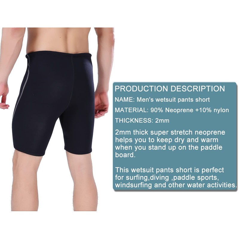 Wetsuit Short Pants Men 2mm Neoprene Shorts Surfing Pants for