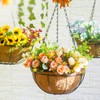 EIMQUVW Outdoor Metal Hanging Planters Basket (4pack, 16 inch) Hanging