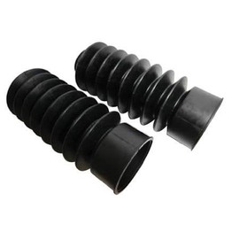 Black Rubber Boots For Harley 41MM Fork Tubes FXST FXDWG FXWG Softail Wide Glide