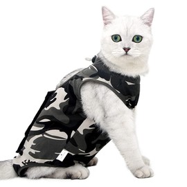 VIZAUZIE Pet Protection Clothing Recovery Suit Vest Surgery for Use After Sterilisation Animal Skin Diseases for Dogs Cats Puppy Camouflage S