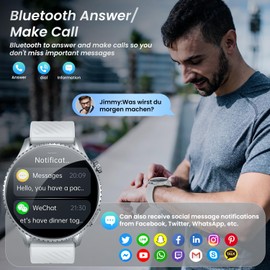 Men's Smartwatch with Bluetooth Phone Function Fitness Watch: 1.56 Inch AMOLED Smart Watch ECG + HRV Sports Watch with 24H Heart Rate Blood Pressure Fitness Tracker IP67 Waterproof Compatible iOS