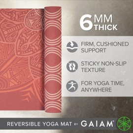 Premium Reversible Changing Petals Yoga Mat (6mm)