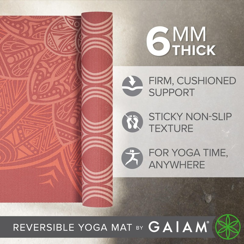 Premium Reversible Changing Petals Yoga Mat (6mm)